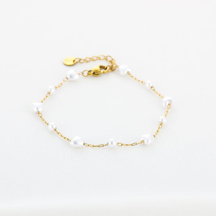 Hartjes parels armband