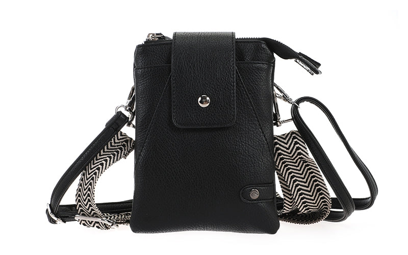 Black crossbody en telefoontasje Horton