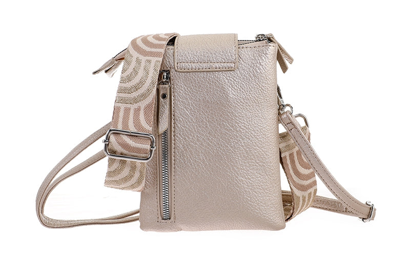 Champagne crossbody en telefoontasje Horton