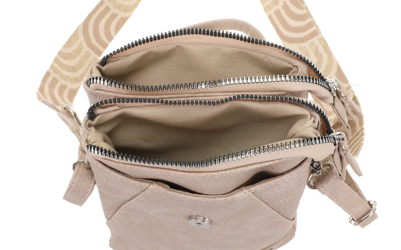 Taupe crossbody en telefoontasje Horton
