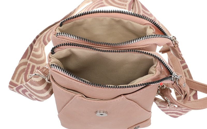 Vintage pink crossbody en telefoontasje Horton