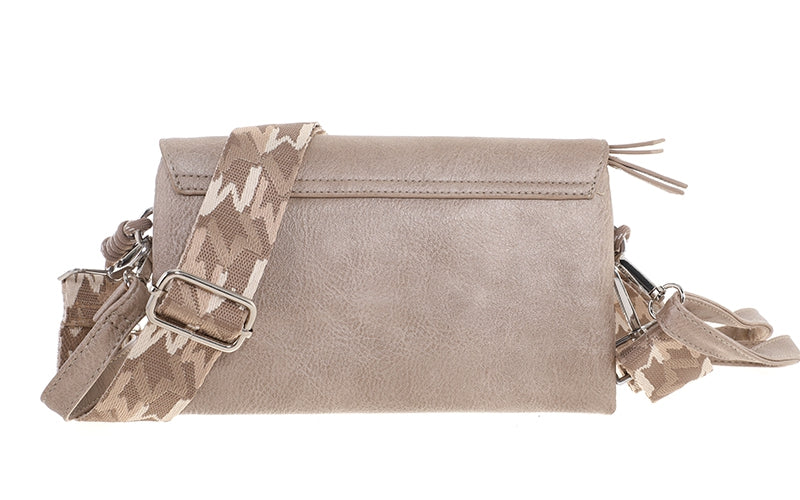 Classic champagne crossbody / schoudertasje Stanfield