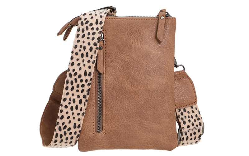Camel dot telefoon- en schoudertasje Tyler