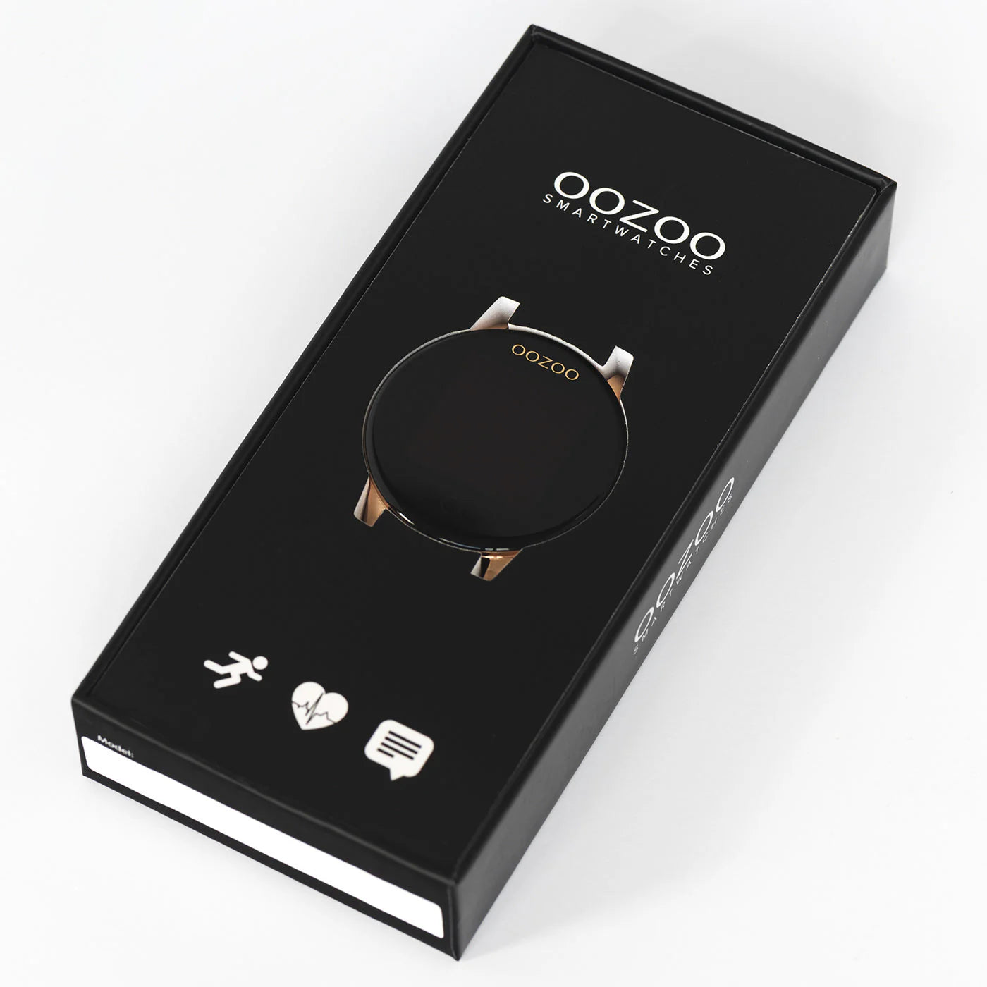 Goudkleurige OOZOO smartwatch met goudkleurige metalen mesh armband - Q00121