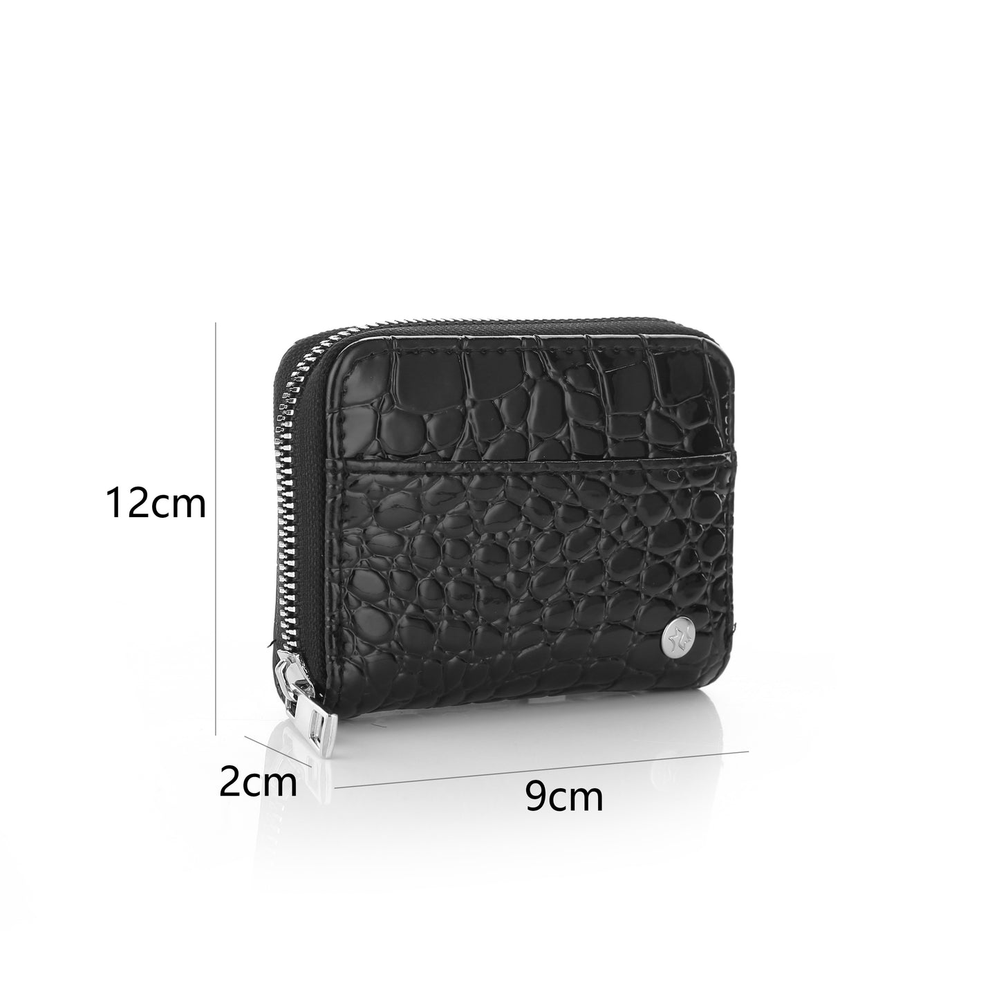 Portemonneetje Croco Black