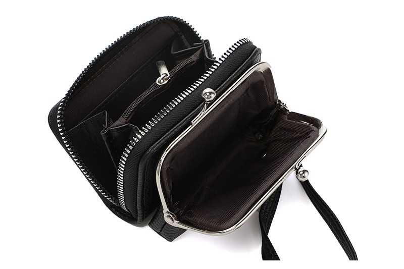 Black portemonnee met knip Vigo