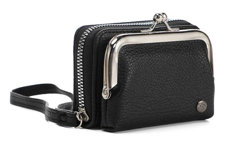 Black portemonnee met knip Vigo