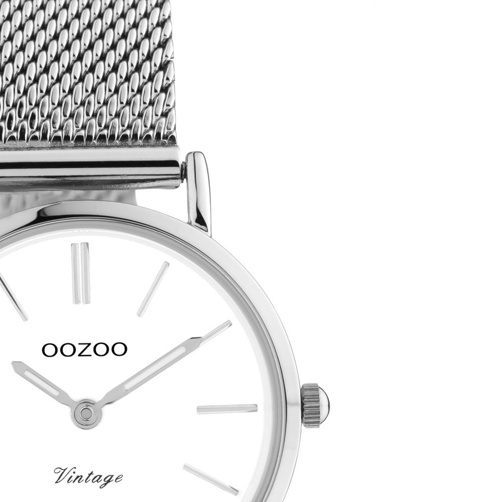OOZOO Vintage zilverkleur horloge
