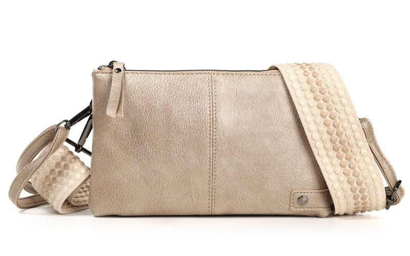 Champagne Castel schoudertasje / crossbody
