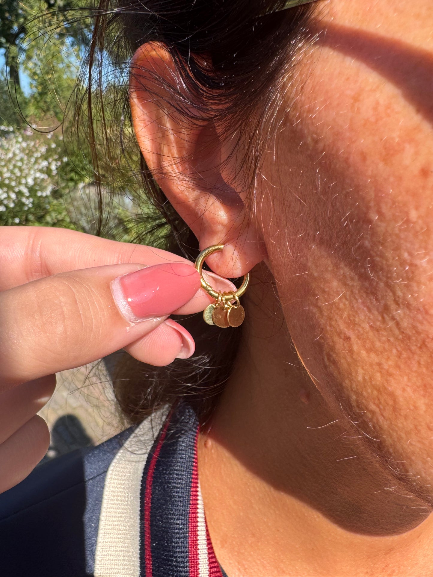 Little coin oorbellen goud