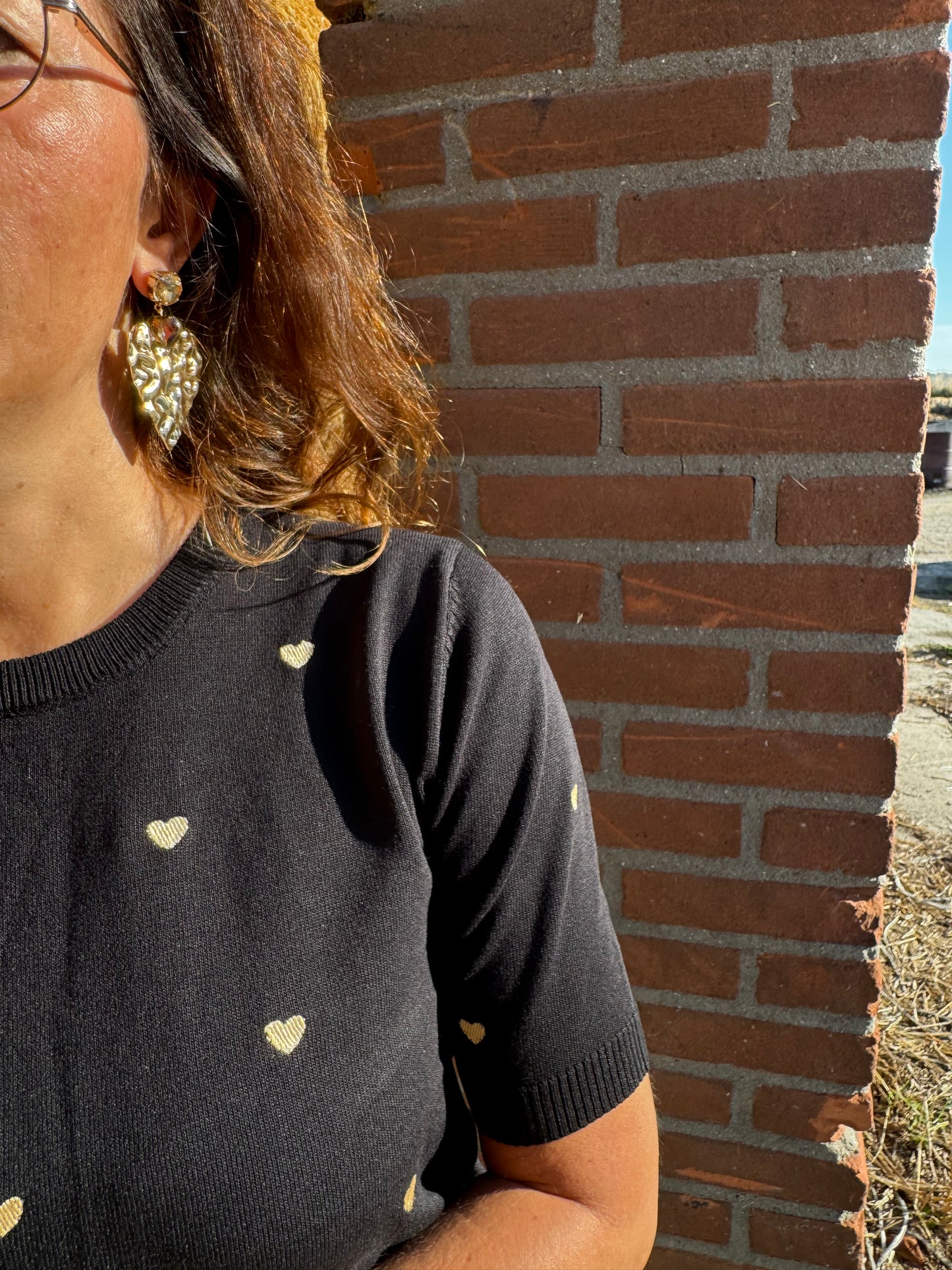 Love top Zwart Goud