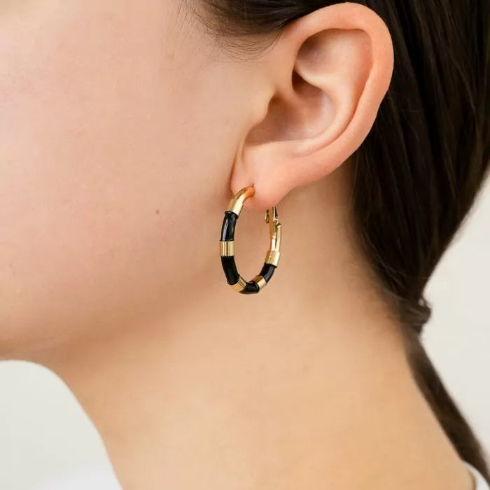 Colorfull hoops goud/zwart