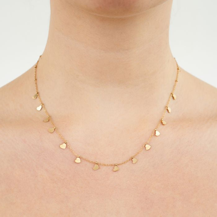 Multi hartjesketting goud