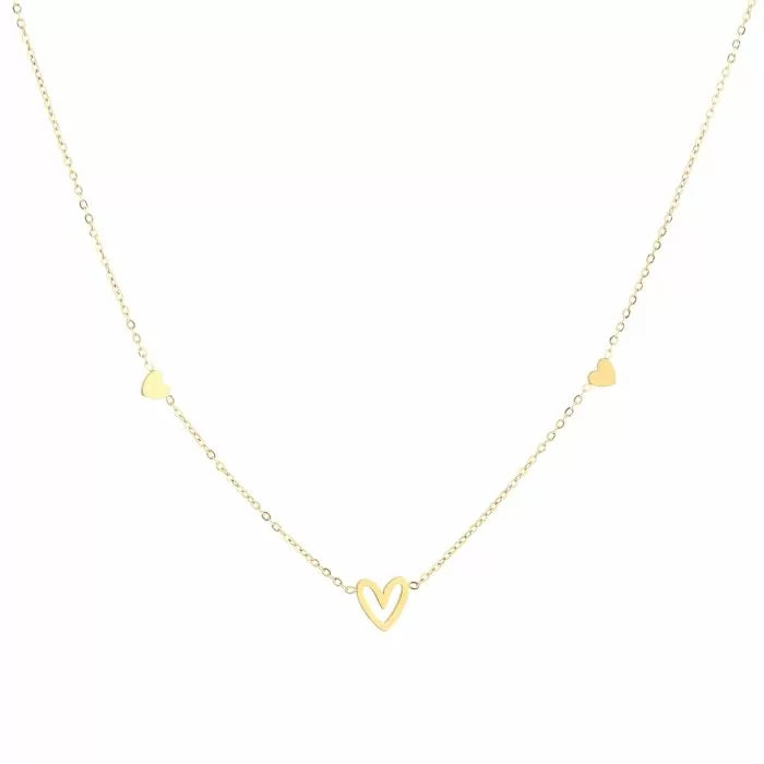 Hartjes ketting goud
