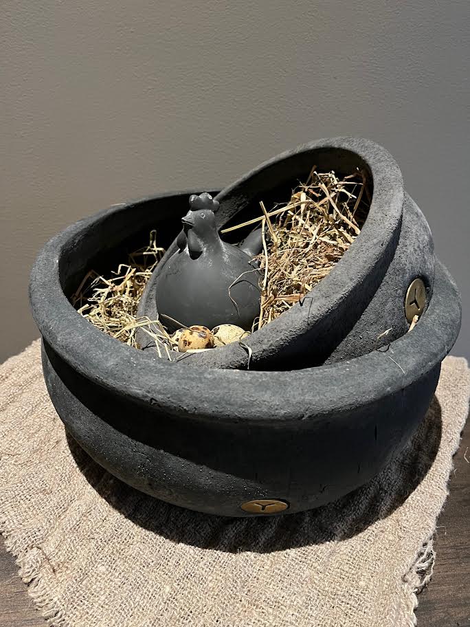 Set of Two Bowls Basic Stone Black/Grey
