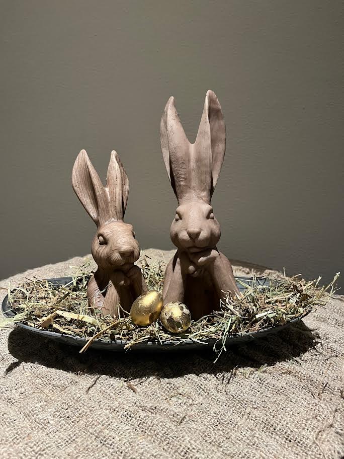 Ovale tray met zen haas groot en middel