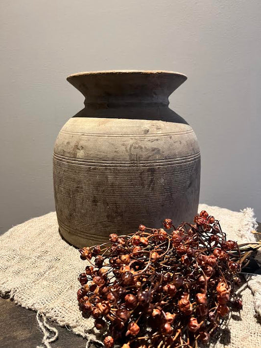 Nepalese houten pot Breed