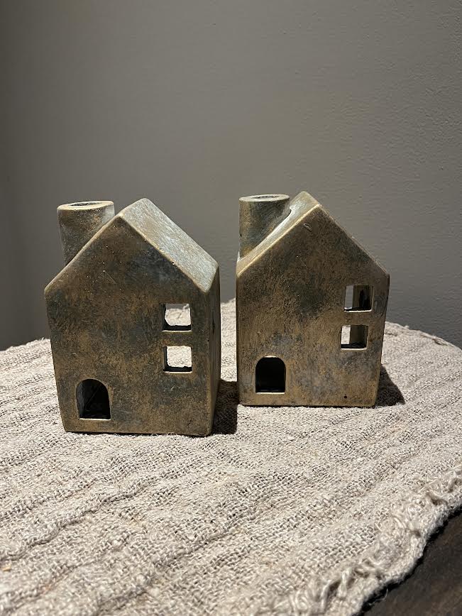 Stenen waxine huisje Goud