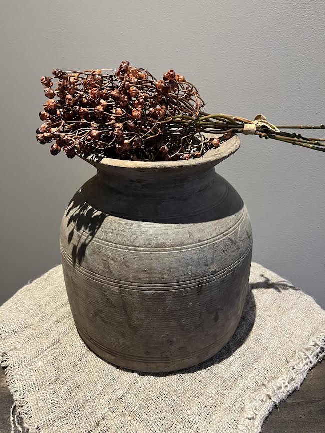 Nepalese houten pot Breed