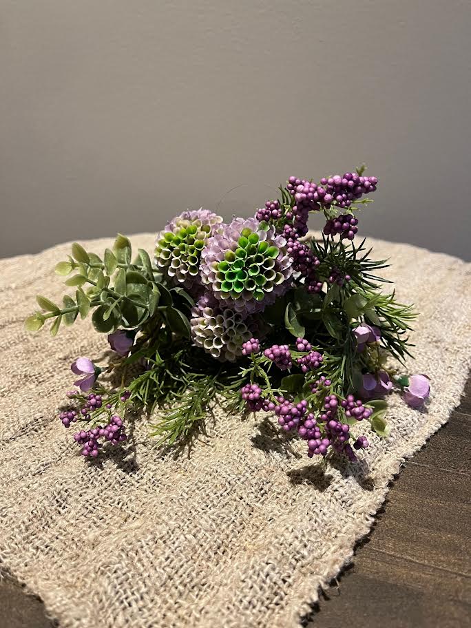 Kunstboeket Dahlia pompon paars