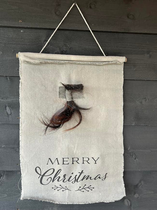 Merry Christmas doek met haar.