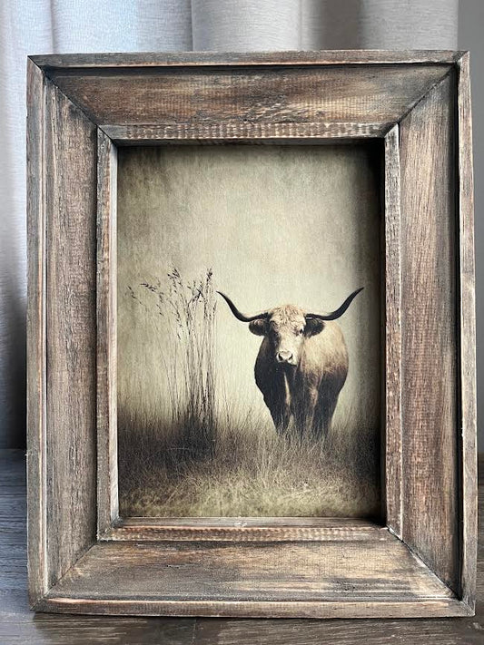 Houten schilderij bizon