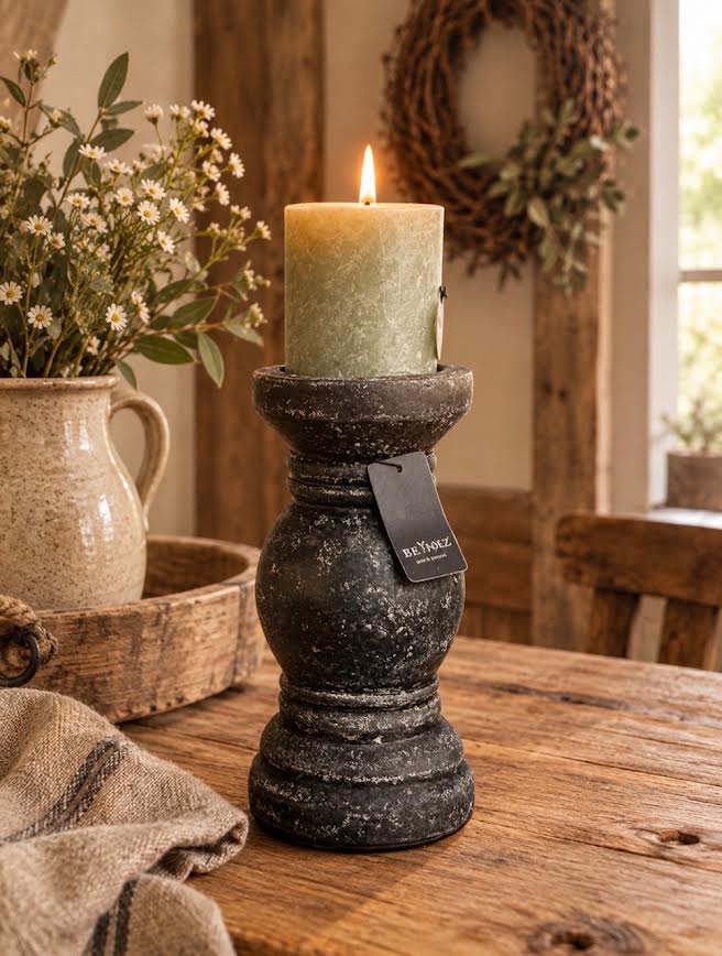 Brynxz Candleholder Tall Basalt M of L