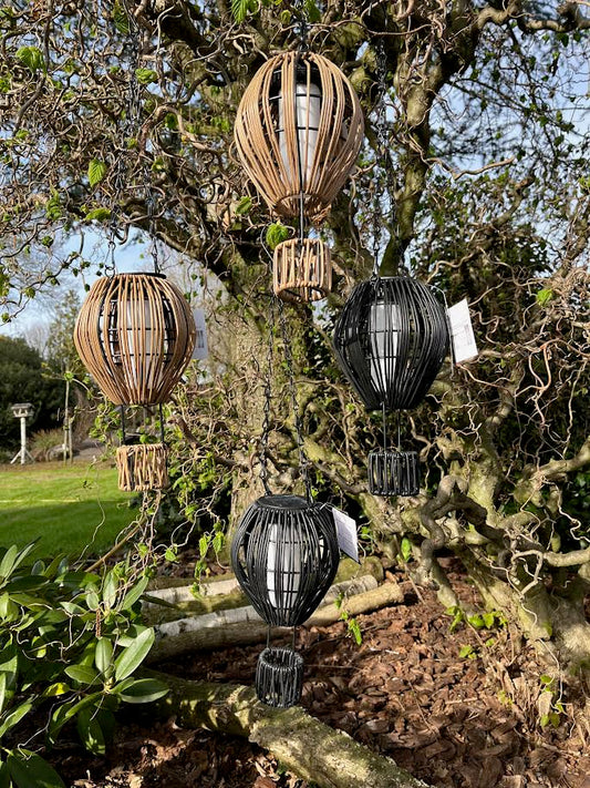 Solar lamp Luchtballon in zwart en bruin