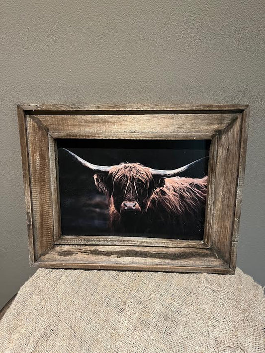 Houtenschilderij Bizon Donker