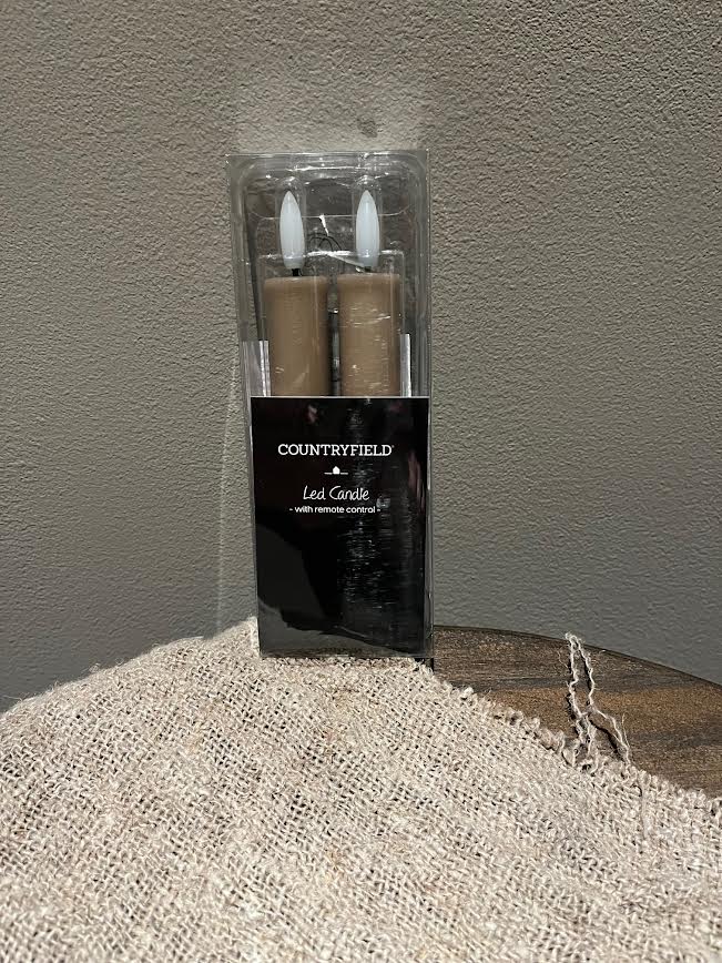 led kaarsen 15 cm zacht bruin/beige