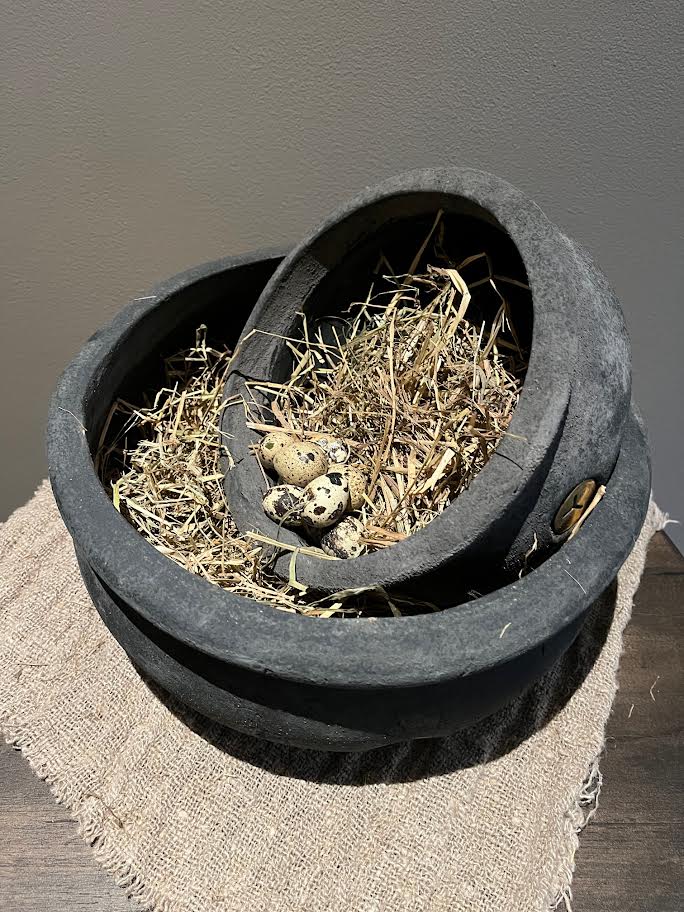 Set of Two Bowls Basic Stone Black/Grey