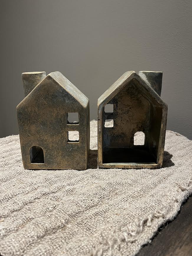 Stenen waxine huisje Goud