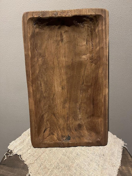 Hard houten schaal langwerpig