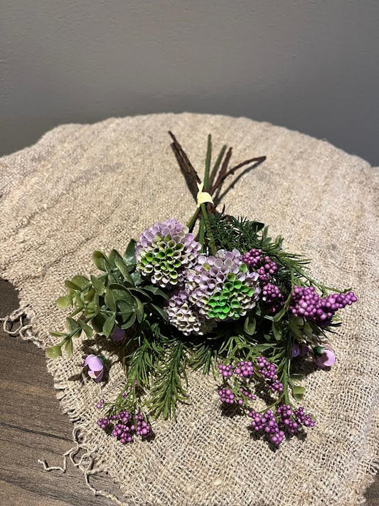 Kunstboeket Dahlia pompon paars