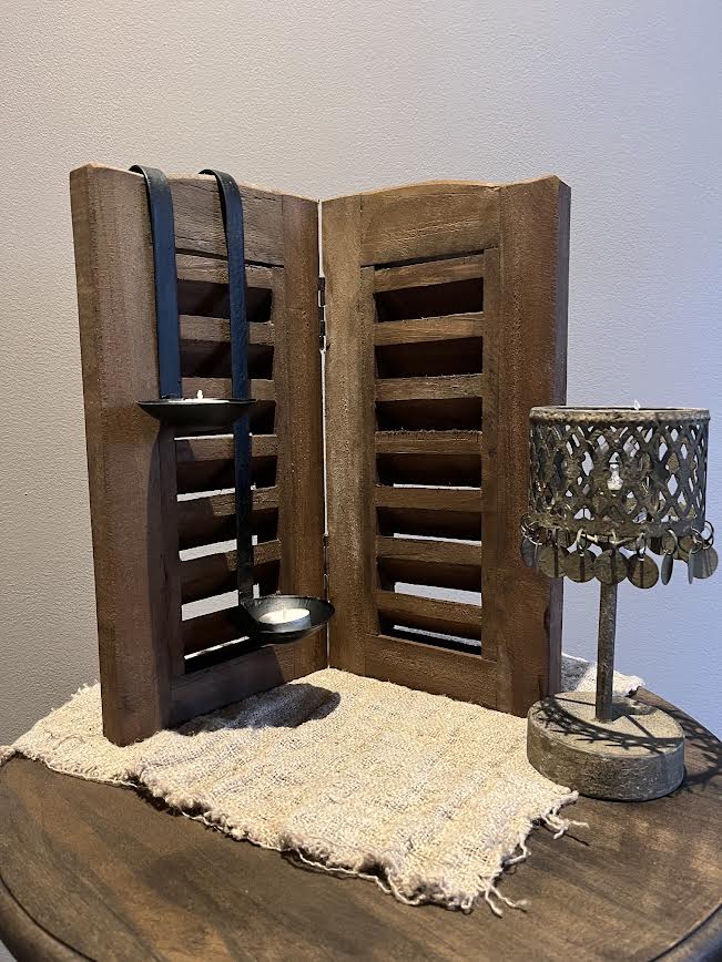 Houten dubbel luik