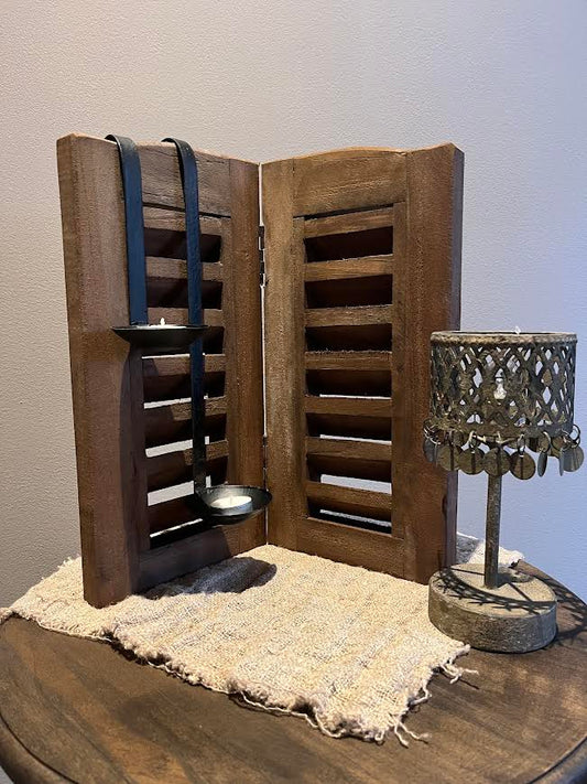 Houten dubbel luik