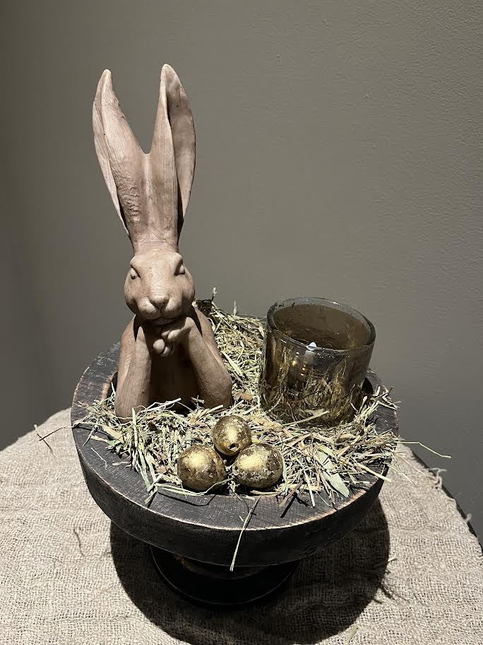 Plateau met zen konijn L en bubble glaasje