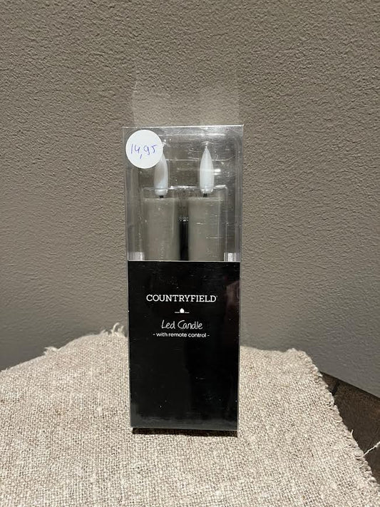 Grijze led kaarsen 15 cm