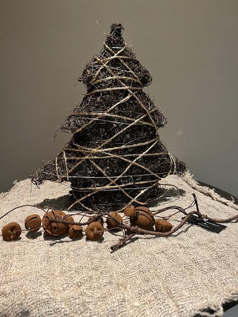 Kerstboom bruin met verlichting