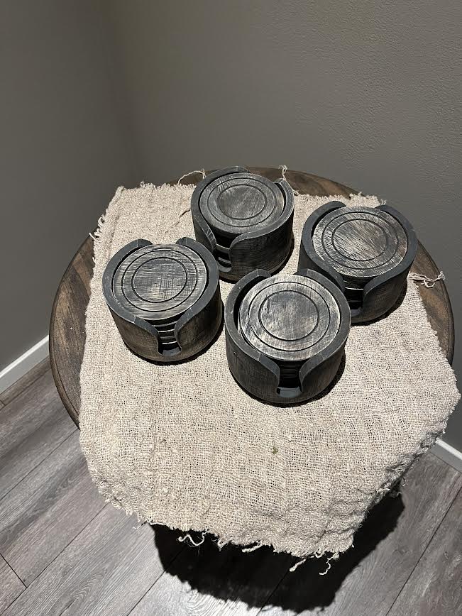 Ronde houten onderzetters