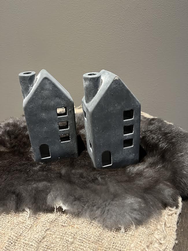 Stenen Waxine Huisje Grijs