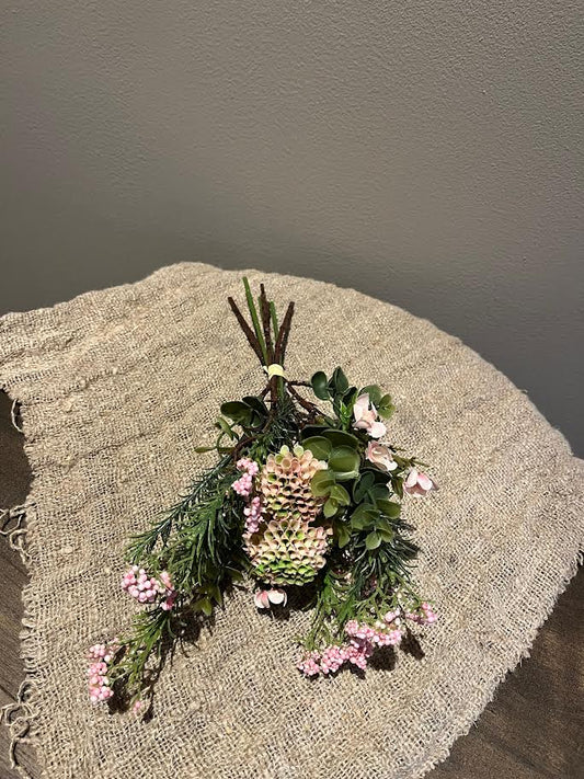 Kunstboeket Dahlia pompon licht rose