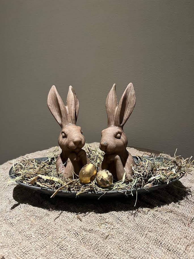 Ovale tray met zen haasjes