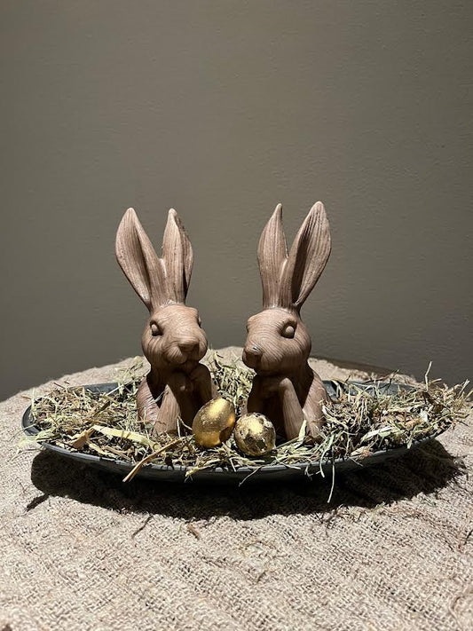 Ovale tray met zen haasjes