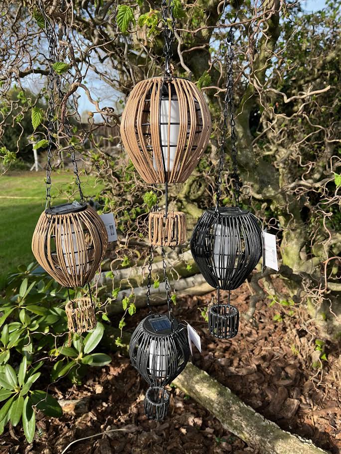 Solar lamp Luchtballon in zwart en bruin