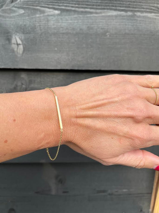 Gouden staaf armband