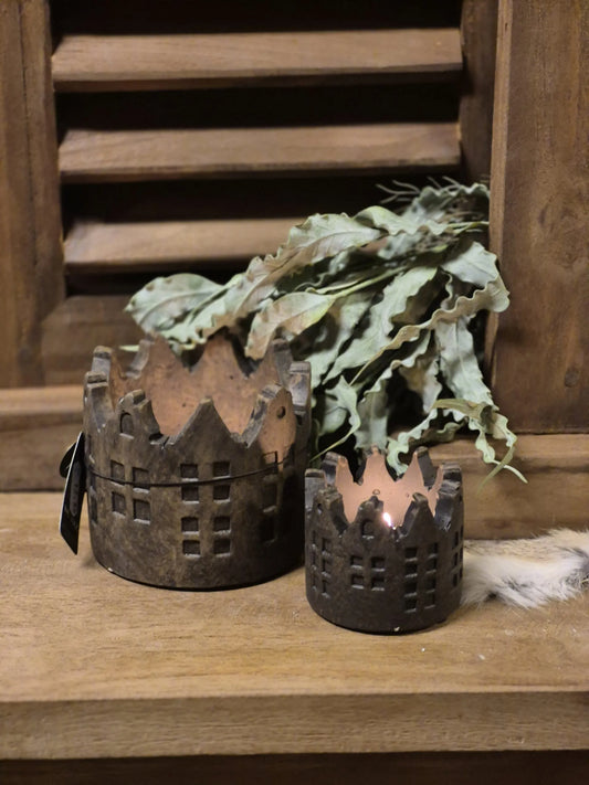 Brynxz- Set of 2Tealightholders Canalhouse Majestic Brown