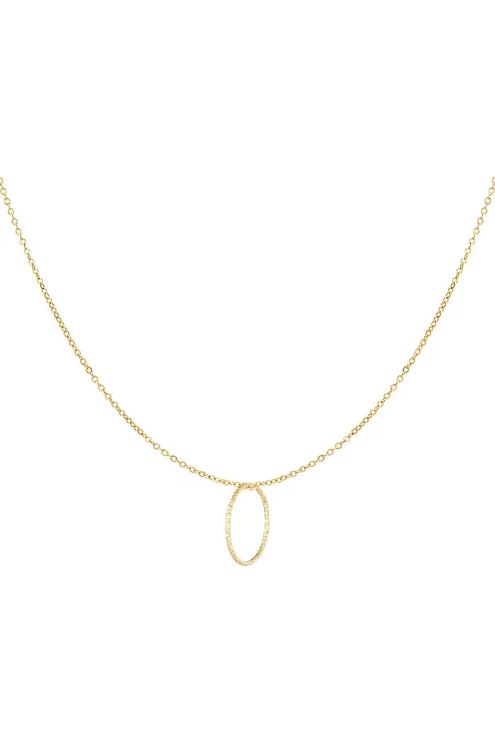 Oval ketting goud