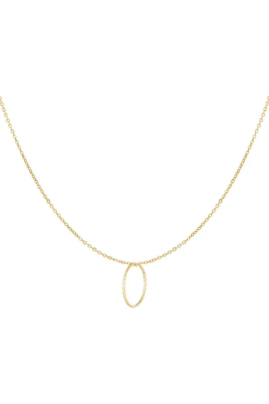Oval ketting goud