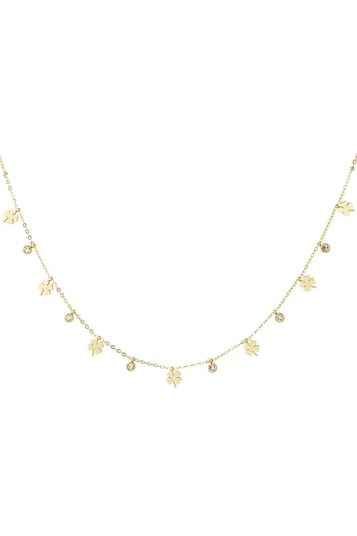 Lucky with diamonds ketting goud